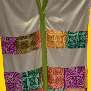 Boubou crêpe uni Batik patch